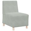 vidaXL Modular Sofa Unit Armless 2 pcs Light Grey 55 x 74 x 82 cm
