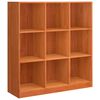 vidaXL Book Cabinet Wax Brown 104 x 33 x 110 cm Solid Pine Wood