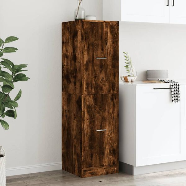 vidaXL Apothecary Cabinet&nbsp;Smoked Oak 40x41x144.5 cm Engineered Wood