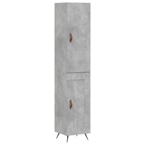 vidaXL Highboard Concrete Grey 34,5x34x180 cm Engineered Wood