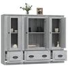 vidaXL Highboards 3 pcs Grey Sonoma Engineered Wood