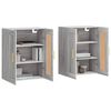 vidaXL Wall Mounted Cabinets 2 pcs Grey Sonoma Engineered Wood