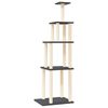 vidaXL Cat Tree with Sisal Scratching Posts Dark Grey 183 cm