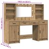 vidaXL Dressing Table Set with Shelf 3 pcs Artisan Oak Engineered Wood