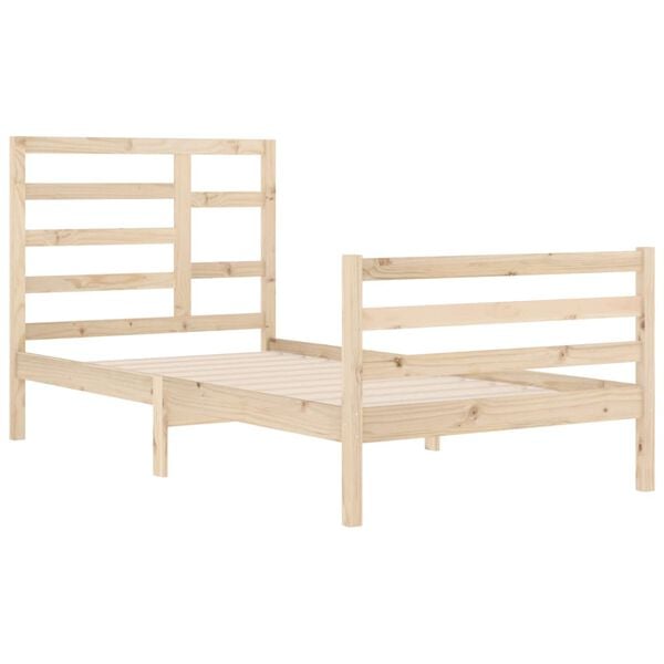 vidaXL Bed Frame without Mattress Solid Wood 100x200 cm