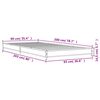 vidaXL Bed Frame without Mattress Brown Oak 90x200 cm