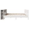 vidaXL Bookcase Bed without Mattress White 200x200cm Solid Wood Pine