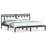 vidaXL Bed Frame without Mattress Grey Solid Wood 200x200 cm (810039+814116)