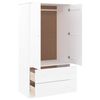 vidaXL Wardrobe ALTA White 90x55x170 cm Solid Wood Pine