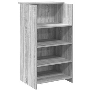 vidaXL Reception Desk Grey Sonoma 55x50x103.5 cm Engineered Wood