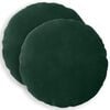 vidaXL Cushion with Pillow HEERLEN 2 pcs Dark Green Velvet