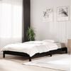 vidaXL Stack Bed without Mattress Black 80x200 cm Solid Wood Pine
