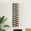 vidaXL Wall Mounted Wine Rack for 24 Bottles Gold Iron