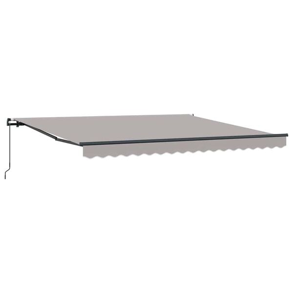 vidaXL Retractable Awning Light Grey 400 x 300 cm Polyester and Steel