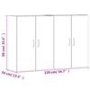vidaXL Wall Mounted Cabinets 2 pcs White Engineered Wood