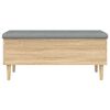vidaXL Storage Bench Sonoma Oak 102x42x46 cm Engineered Wood
