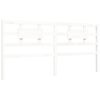 vidaXL Bed Frame without Mattress White Super King Size Solid Wood Pine