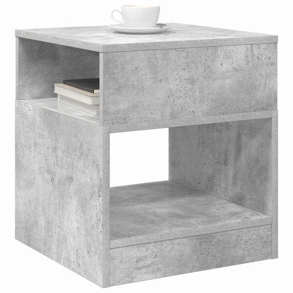 vidaXL End Table Concrete Grey 40.5 x 40 x 45 cm Engineered Wood