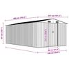 vidaXL Garden Shed 257x489x181 cm Metal Brown