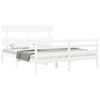 vidaXL Bed Frame without Mattress White 160x200 cm Solid Wood