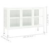 vidaXL Sideboard White 105x35x70 cm Steel and Glass