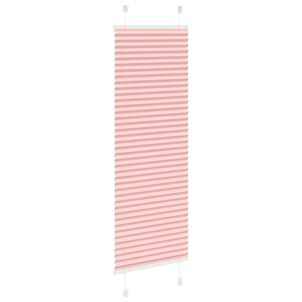 vidaXL Pleated Blind Pink 40x100 cm Fabric Width 39.4 cm Polyester