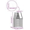 vidaXL Rabbit Cage Silver 100 x 100 x 210 cm Galvanised Steel