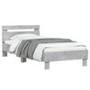 vidaXL Bed Frame without Mattress with LED Lights Concrete Grey 90x190 cm Single
