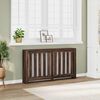 vidaXL Radiator Cover Brown Oak 149x20x82 cm Engineered Wood