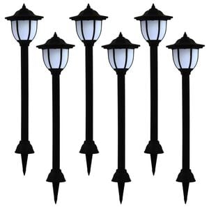 vidaXL Solar Lamp | Set of 6 | Black | Polypropylene | Standard | Solar