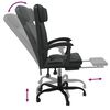 vidaXL Reclining Office Chair Black Faux Leather