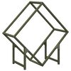 vidaXL Firewood Rack Olive Green 60x25x60 cm Cold-rolled steel