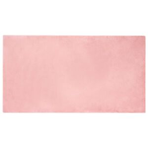 vidaXL Anti-Slip Faux Rabbit Fur Rug Olite Pink 60 x 110 cm Polyester