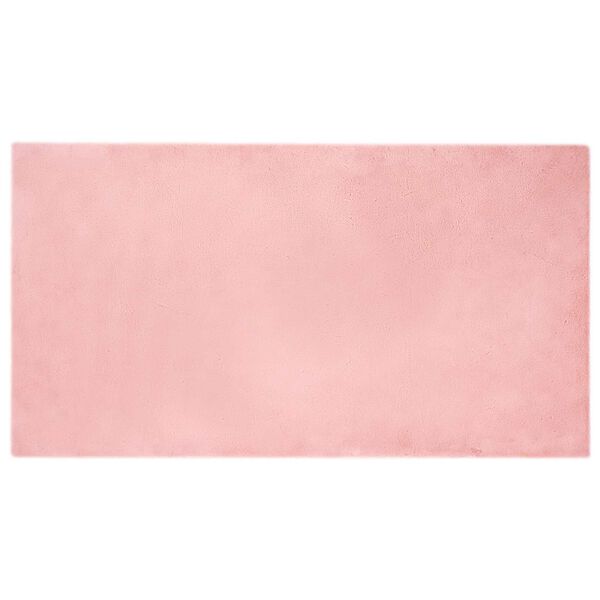 vidaXL Faux Rabbit Fur Rug Olite Pink 60 x 110 cm Polyester