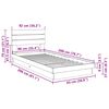 vidaXL Bed Frame with Headboard without Mattress 90x200 cm Solid Wood Oak