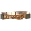 vidaXL Sectional Sofa Set 7 pcs Natural Solid Acacia Wood
