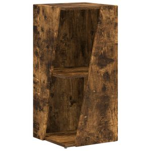 vidaXL Side Shelf 33 x 32 x 70.5 cm Engineered Wood Smoked Oak