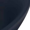 vidaXL Luxury Basin Overflow Oval Matt Dark Blue 58.5x39 cm Ceramic