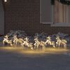 vidaXL LED Reindeers with 180 LEDs 6 pcs Multicoulur PET