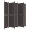 vidaXL 6-Panel Room Divider Brown 300x220 cm Fabric