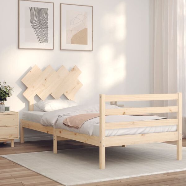 vidaXL Bed Frame without Mattress 90x200 cm Solid Wood
