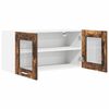 vidaXL Hanging Cabinet with Door Smoked Oak and White 80 x 31 x 40 cm