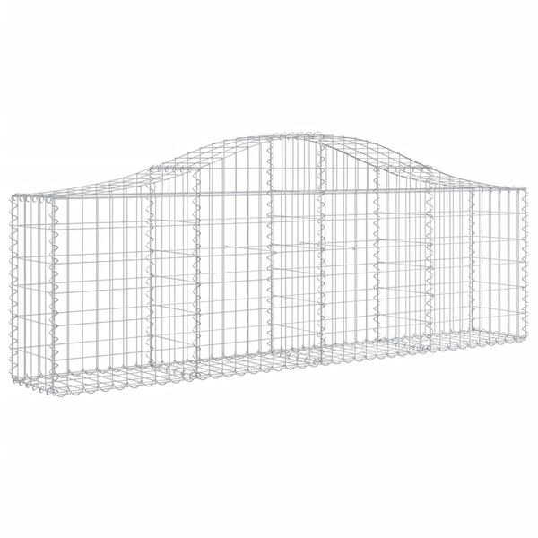 vidaXL Arched Gabion Baskets 18 pcs 200x30x60/80 cm Galvanised Iron