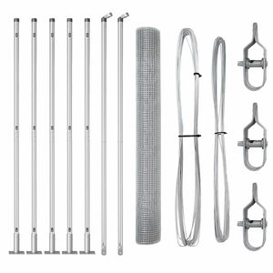 vidaXL Welded Wire Fence with Concrete Base 10 x 0.8 m (W x H)