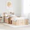 vidaXL Bed Frame with Headboard 90x200 cm Solid Wood Pine
