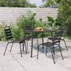 vidaXL 5 Piece Garden Dining Set Anthracite Steel
