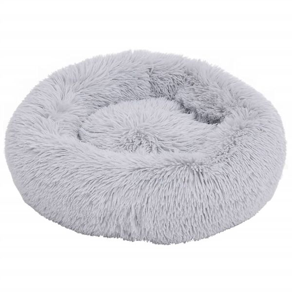 vidaXL Washable Dog & Cat Cushion Light Grey 70x70x15 cm Plush