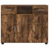 vidaXL Sideboard Smoked oak 88.5 x 30.5 x 73 cm Engineered Wood