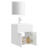vidaXL Bathroom Furniture Set High Gloss White Engineered Wood