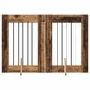 vidaXL Dog Gate with Stands 2 pcs Old Wood 60 x 80 cm Engineered Wood